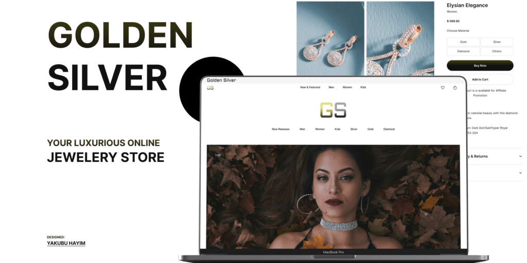 Online Luxury Jewelry Store: UI UX Design Case Study of Golden Silver